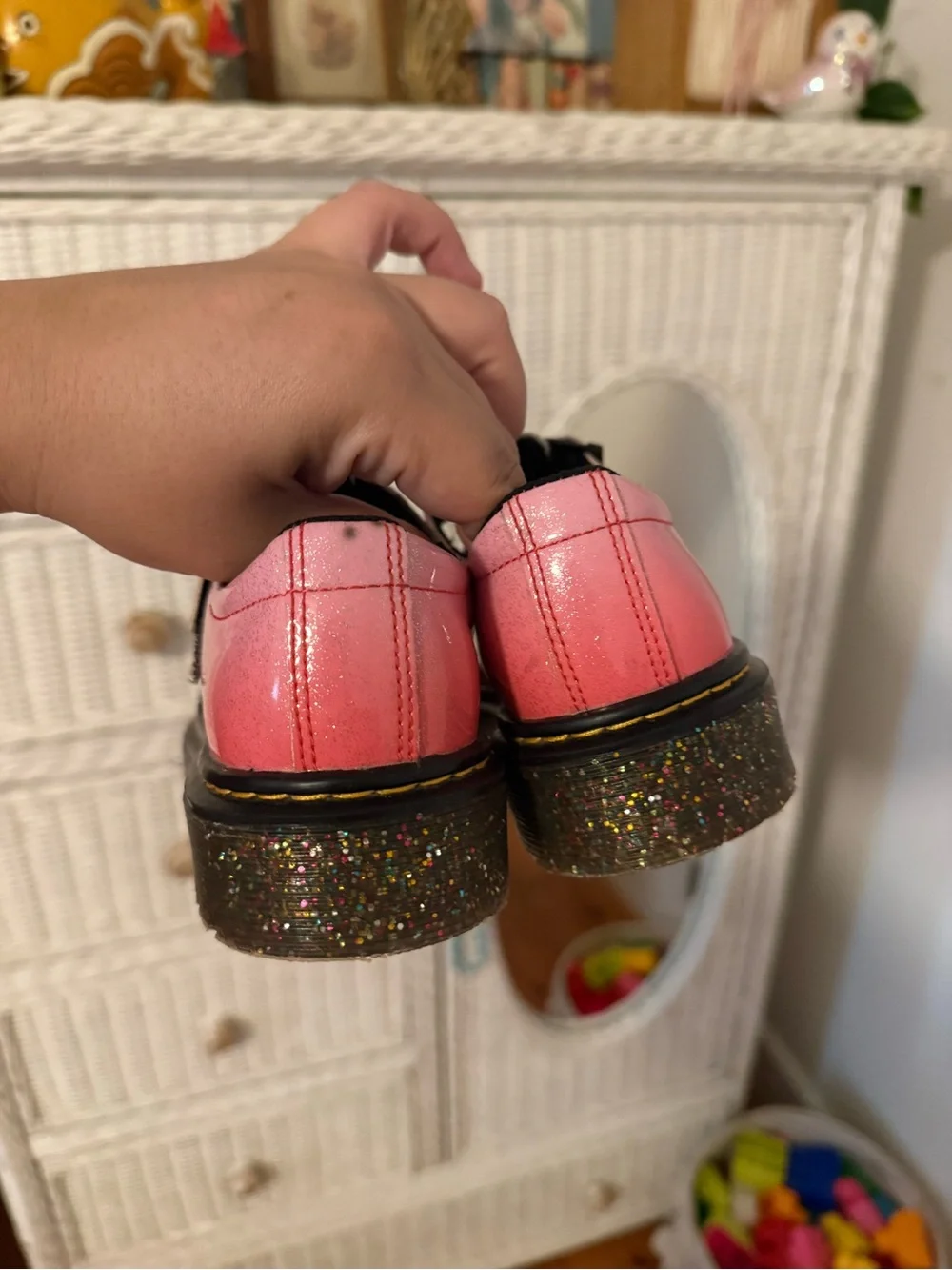 Dr. Martens Kids Pink Patent Double-Strap Mary Janes